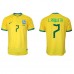 Cheap Brazil Lucas Paqueta #7 Home Football Shirt World Cup 2022 Short Sleeve